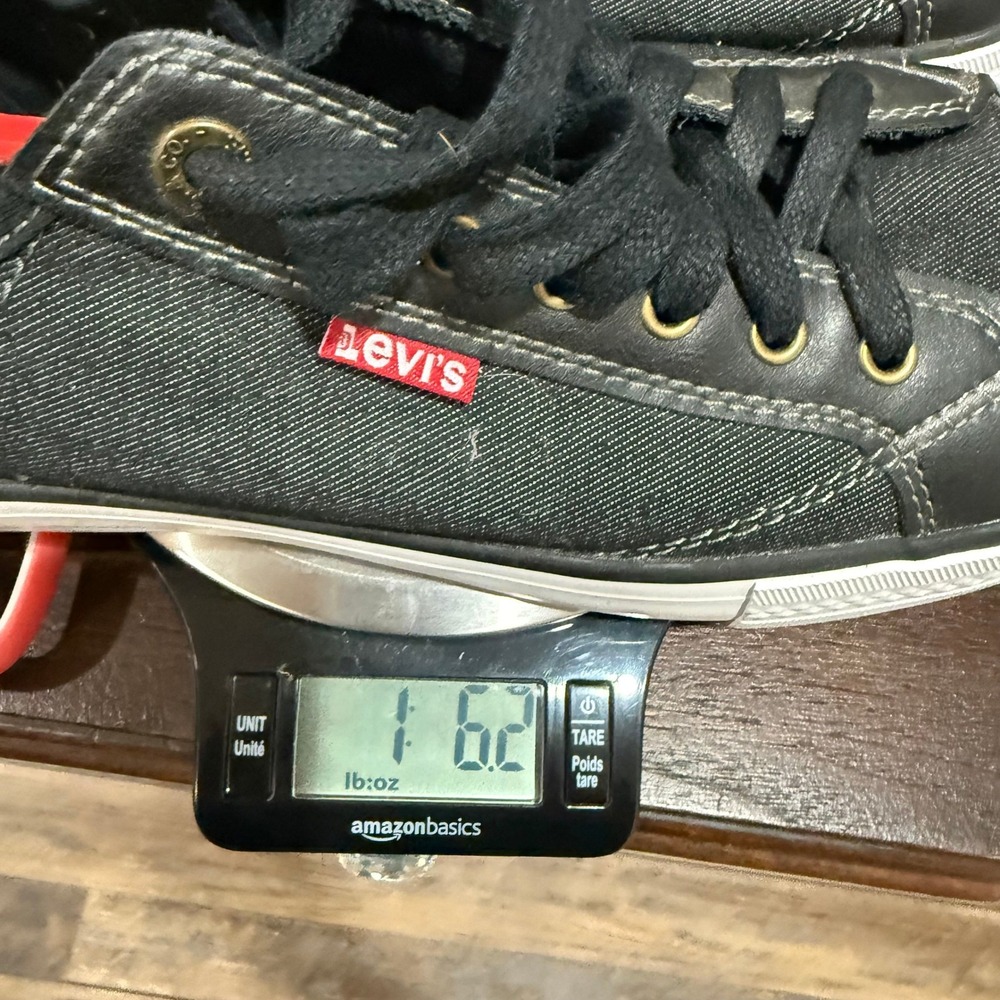 Levis Black Denim Low Top Sneakers Womens 10 Mens 8.5 - Picture 7 of 7